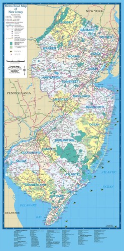 Mappa laminata new jersey - laminata,