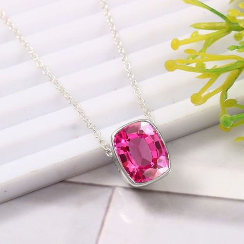 Ciondolo con zaffiro - ciondolo, rosa