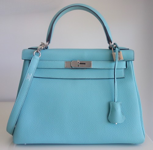 Sac hermes kelly bleu - sac,