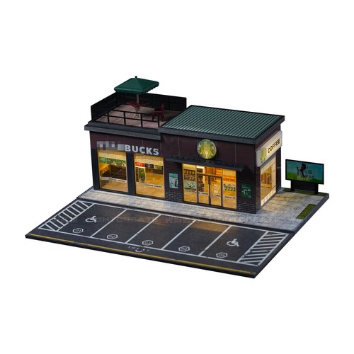 Diorama auto garage - diorama, 1/64