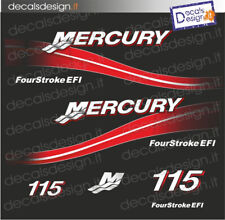 Adesivi motore marino fuoribordo mercury 115 cv efi FOUR STROKE  stickers