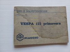 Piaggio Vespa 125 Primavera 1970 manuale uso manutenzione libretto originale