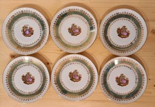 6 PIATTINI BAVARIA dessert/frutta/dolce, piatto porcellana/oro, anni '60 vintage