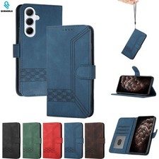 Custodia portafoglio magnetica in pelle PU Flip Folio per Samsung S6 S7 Edge S8 S9 S10 Plus