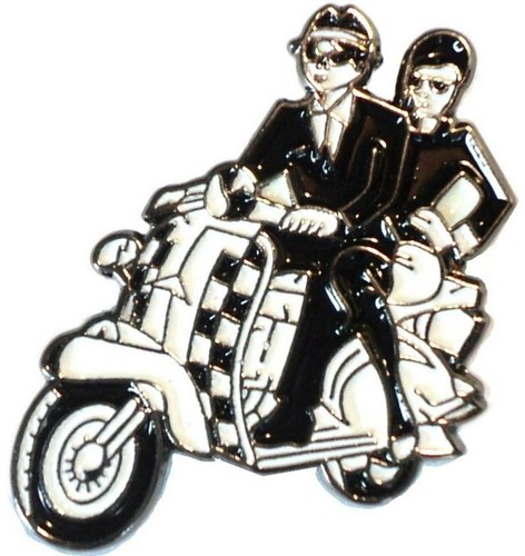 Ska couple scooter mod - ska, badge