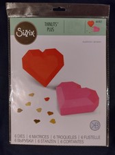 FUSTELLA THINLITS SIZZIX "SCATOLA CUORE GEOMETRICO" 665827 STAMPA BIG SHOT PLUS