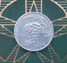  ($)  5 Lire 1950 (Uva) -