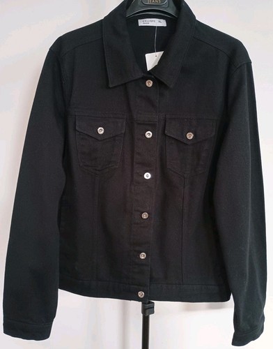 Giacca denim jeans nero donna - giacca,