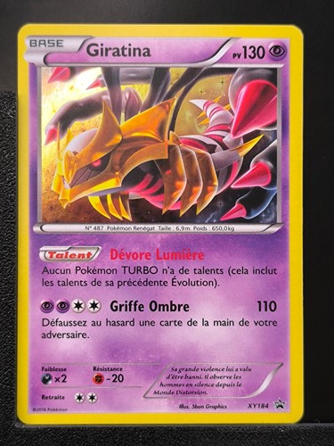 Carte pokémon giratina xy184 - carte,