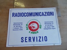 TARGA DI CARTONCINO RADIOCOMUNICAZIONI RADIO CB