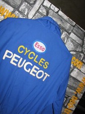 #Vintage Cycling Jersey Maglia Ciclismo bici Esso Peugeot cycles '70s Eroica