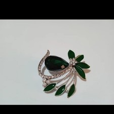 Spilla gioiello colore verde - , e