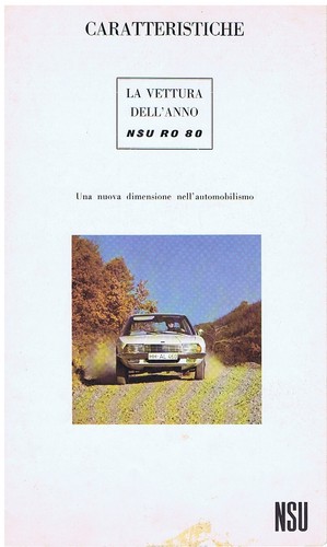 Brochure depliant auto nsu - depliant,