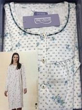 OFFERTA Camicia Da Notte in 100% Cotone Caldo con Carrè Classica Lunga LINCLALOR