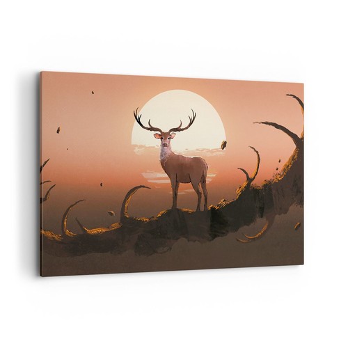 Quadro tela 120x80cm cervo - tela,