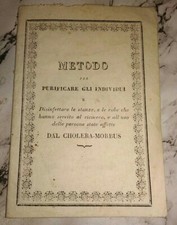 Metodo per purificare gli individui dal Cholera - Morbus Leonardo Ciardetti 1835