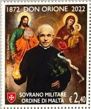 SMOM 2022 EMISSIONE CONGIUNTA ITALIA VATICANO ARGENTINA FRANCOBOLLO LUIGI ORIONE