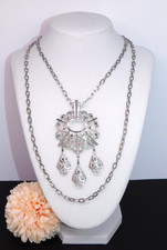 Collana pendente doppia catena