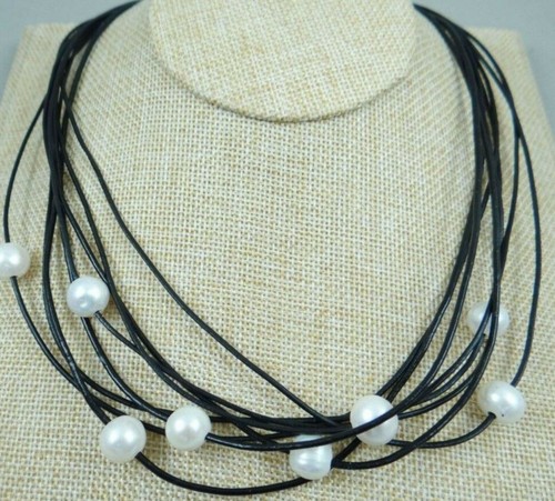 Collana con perle naturali - , di