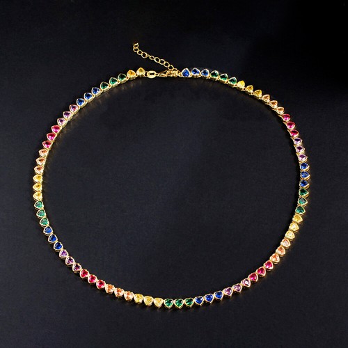 Collana girocollo multicolore - collana,