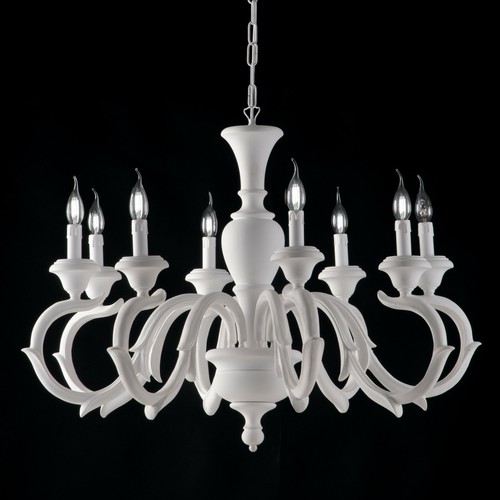 Lampadario legno bianco - lampadario,