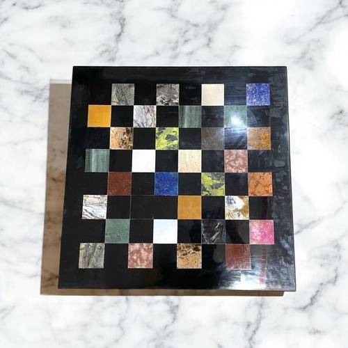Tavolo scacchiera marmo nero - tavolo,