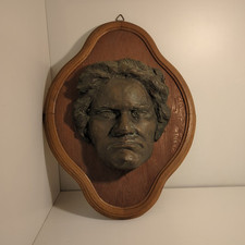Ritratto di Beethoven in bronzo su legno – Da calco di David Moroder (1931-1997)