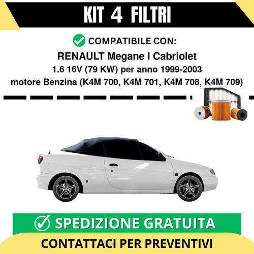 Kit filtri tagliando per - 4,
