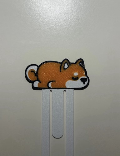 Segnalibro cane shiba stampato - segnalibro,