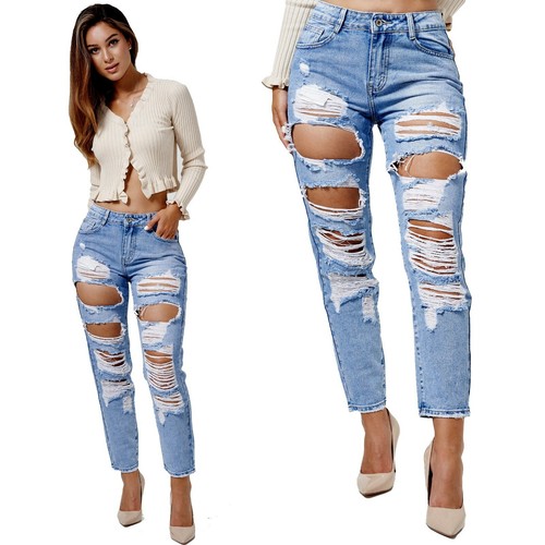 Jeans donna strappati mamma