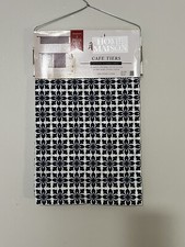 Home Maison Casale Cucina Set 3 Pezzi Tenda per Finestra. Angelica Marina/Bianco