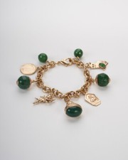 Bracciale donna charms ciondoli braccialetto catena oro stile antico vintage