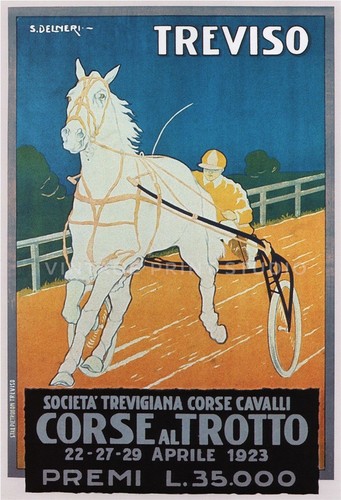Treviso corsa cavalli 1923 - corsa,