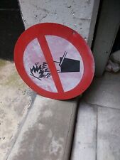 Vecchio Cartello Antincendio Epoca in metallo Incendio