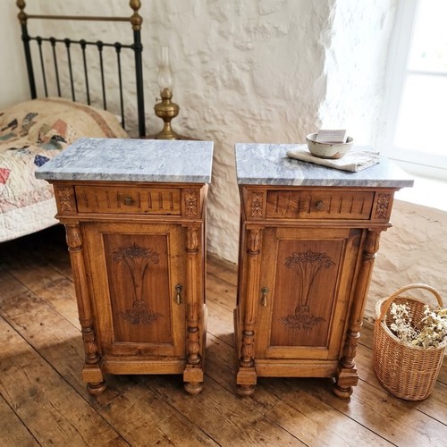 Coppia comodini noce piano - coppia,