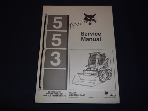 Bobcat 553 manuale - manuale, officina
