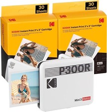 Kodak Mini 3 Retro Stampante Fotografica Bluetooth Wireless 68 Fogli Foto Bianco
