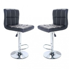 Sgabello ufficio ecopelle nero