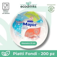 200 Piatti Fondi in Plastica