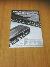 1976 REVAC AMPLIFICATORE LINEA CLASSIC 50 100 70 PUB AD VINTAGE ANNI 70