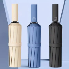 Ombrello Pieghevole Automatico 24 Ossa Rinforzato Resistente Vento Sole Anti UV