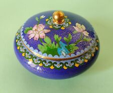 Scatola Portagioie in metallo smaltato Blu e Oro