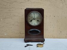 ANTICO OROLOGIO DA TAVOLO CAMINO IN LEGNO DA RESTAURARE E RIVEDERE LA MECCANICA