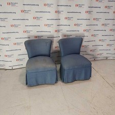 Poltroncine Vintage Tessuto Azzurro Chiaro Italia Design Anni 60 Originali