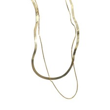 Collana catena serpente doppio