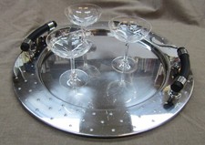 Grand plateau vintage inox