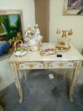 SCRIVANIA IN LEGNO AVORIO CON