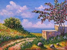 Quadri dipinti di paesaggi e