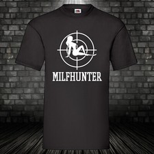 Maglietta Milfhunter maglietta nera maglietta divertente cult regalo Milf Hunter S-5XL
