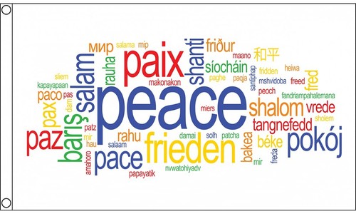 Bandiera pace multilingue - bandiera,